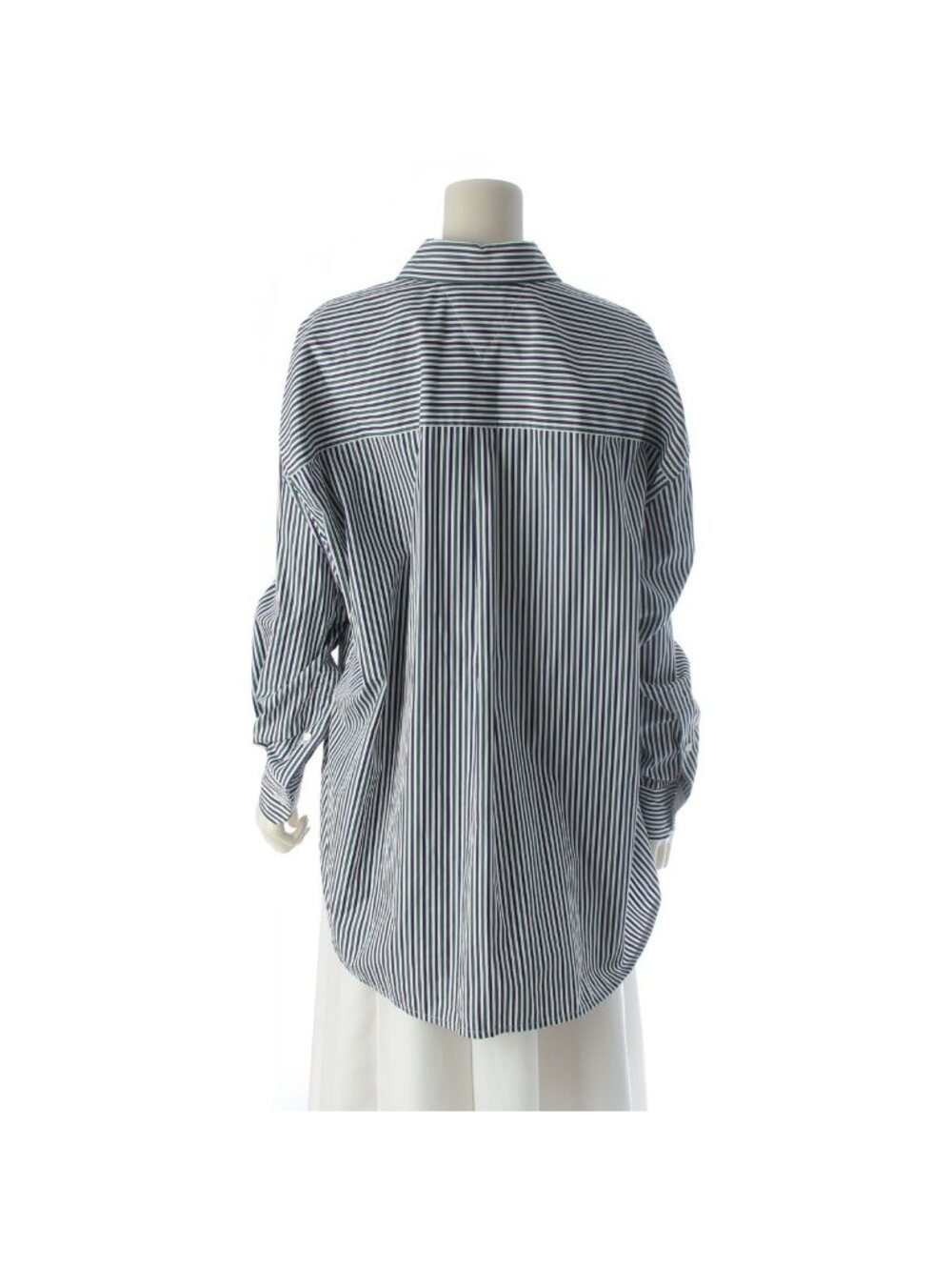 Bottega Veneta Cotton Striped Oversize Long Sleeve Shirt Top Multi Color 34 - Picture 4 of 10